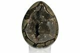 Septarian Dragon Egg Geode - Black Crystals #145254-2